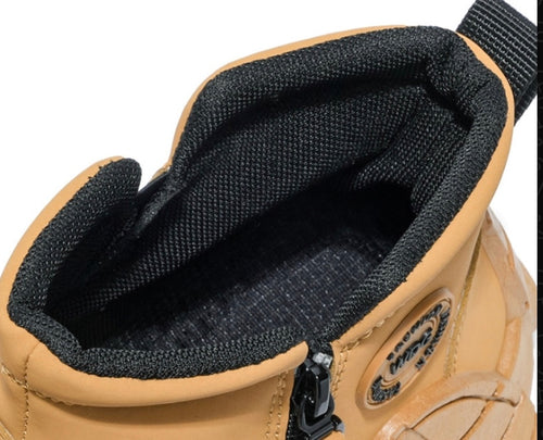Botte sans peluche, camel, intérieur noir